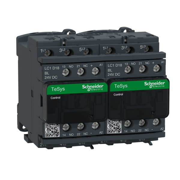 Schneider Electric Contacteur Inverseur Tesys Lc2D 3P Ac3 440V 18 A Bobine 24 Vcc