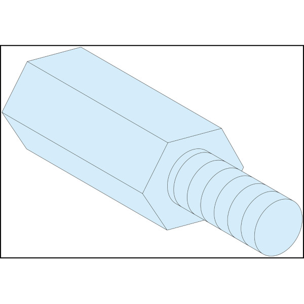 Prismaset g active - entretoise hexagonale - m6 - haut.=25mm - lot de 4