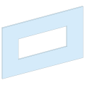 Prismaset g active - plastron inv. monobloc ins250-5m-l600-fixe-ral9003