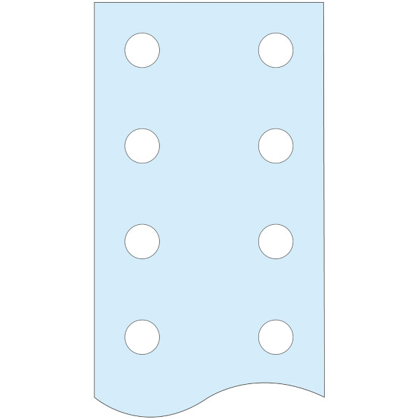 Linergy bs - barre pour jdb vertical - plate perforée - l= 1675mm - 80x10