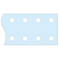 Linergy bs - barre pour jdb horizontal - plate pleine - l= 2000mm - 80x10