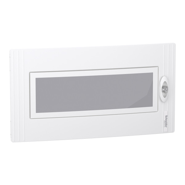 Prismaset xs - porte transparente ral9003 pour coffret saillie 1r 24 modules