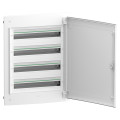Prismaset xs - coffret plastique encastré 4 rang. 24 modules - avec porte pleine