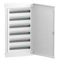 Prismaset xs - coffret plastique encastré 6 rang. 24 modules - avec porte pleine