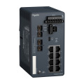 Modicon extended managed switch - 8 ports cuivre + 2 ports fibre opti sm - harsh