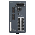 Modicon extended managed switch - 8 ports cuivre + 2 ports fibre opti sm - harsh