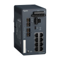 Modicon extended managed switch - 8 ports cuivre + 2 ports fibre opti mm - harsh