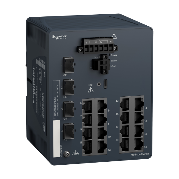 Modicon managed switch 16tx/4ge-sfp