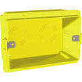 Boîte d'encastrement 3 modules Schneider Unica pour maçonnerie profondeur 48mm Jaune
