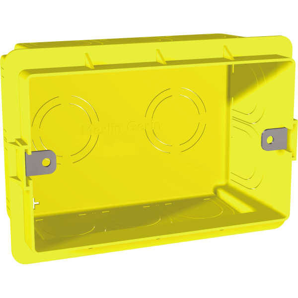 Boîte d'encastrement 3 modules Schneider Unica pour maçonnerie profondeur 48mm Jaune