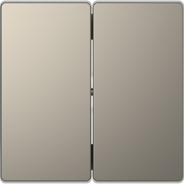 D-life - enjoliveur pour commande double sans marquage - métal nickel
