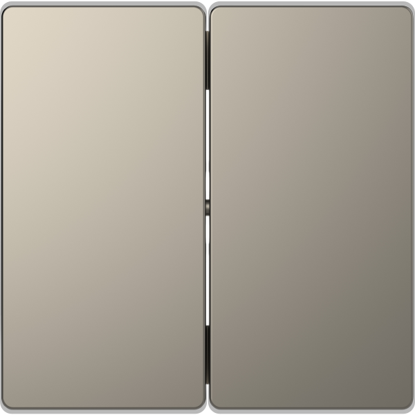 D-life - enjoliveur pour commande double sans marquage - métal nickel