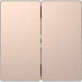 D-life - enjoliveur pour commande double sans marquage - métal champagne