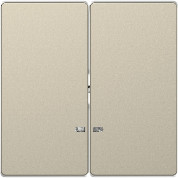 D-life - enjoliveur pour commande double avec voyant - blanc sable