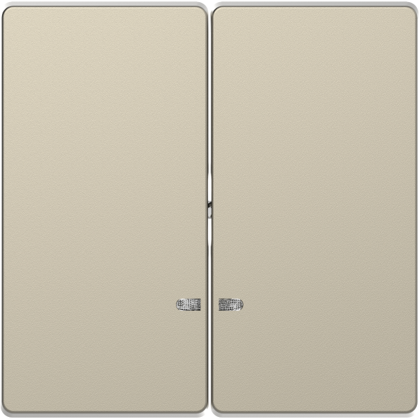 D-life - enjoliveur pour commande double avec voyant - blanc sable