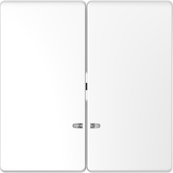 D-life - enjoliveur pour commande double avec voyant - blanc lotus