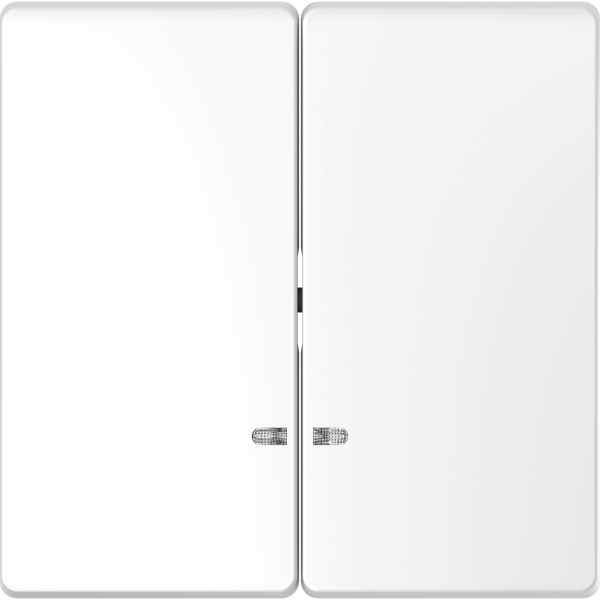 D-life - enjoliveur pour commande double avec voyant - blanc lotus