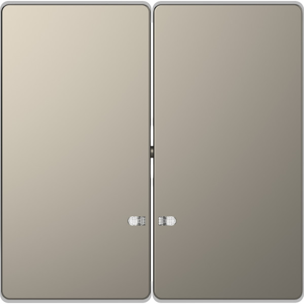 D-life - enjoliveur pour commande double avec voyant - métal nickel