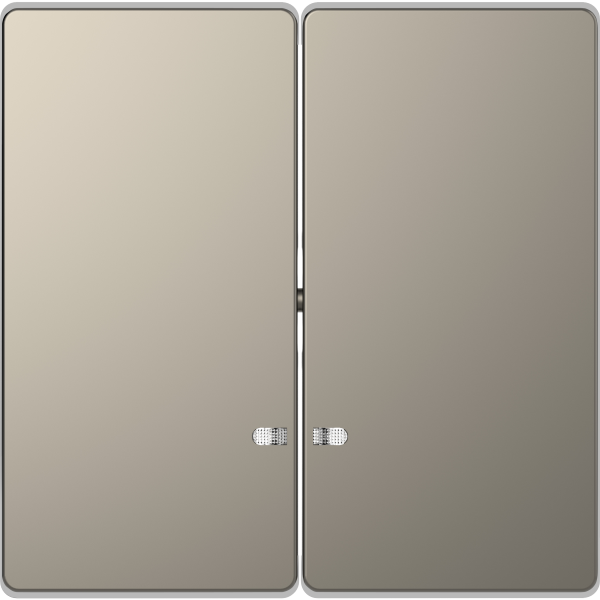 D-life - enjoliveur pour commande double avec voyant - métal nickel