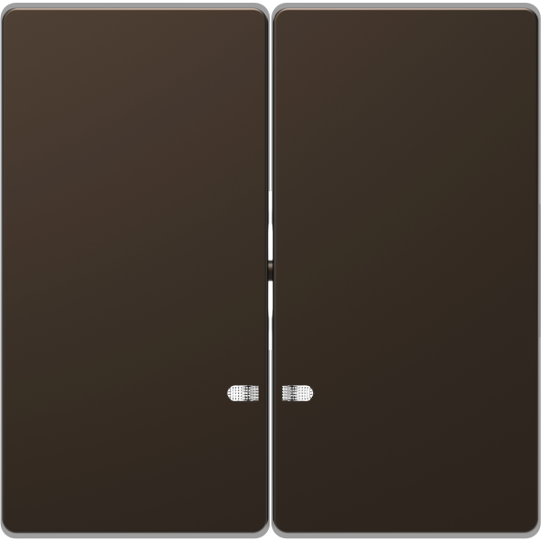 D-life - enjoliveur pour commande double avec voyant - métal mocca