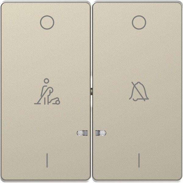D-life - enjoliveur pour commande double voyant et picto hotel - blanc sable