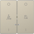 D-life - enjoliveur pour commande double voyant et picto hotel - blanc sable