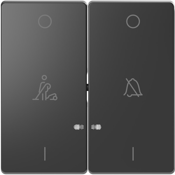 D-life - enjoliveur pour commande double voyant et picto hotel - anthracite