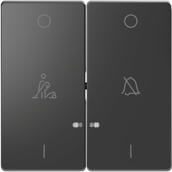 D-life - enjoliveur pour commande double voyant et picto hotel - anthracite