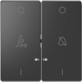 D-life - enjoliveur pour commande double voyant et picto hotel - anthracite