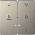 D-life - enjoliveur pour commande double voyant et picto hotel - métal nickel