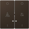D-life - enjoliveur pour commande double voyant et picto hotel - métal mocca