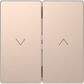 D-life - enjoliveur pour commande double volets roulants - métal champagne
