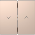 D-life - enjoliveur pour commande double volets roulants - métal champagne