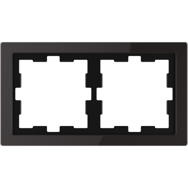D-life - cadre de finition - verre - noir - 2 postes