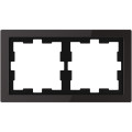 D-life - cadre de finition - verre - noir - 2 postes