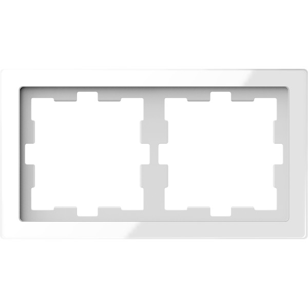 D-life - cadre de finition - verre - blanc - 2 postes