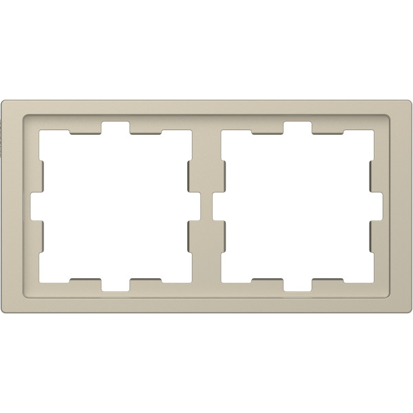 D-life - cadre de finition - blanc sable - 2 postes
