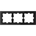 D-life - cadre de finition - verre - noir - 3 postes