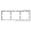 D-life - cadre de finition - verre - blanc - 3 postes
