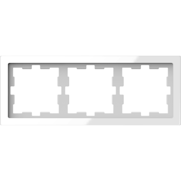 D-life - cadre de finition - verre - blanc - 3 postes