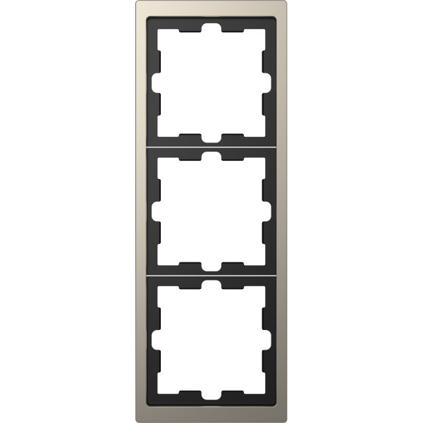 D-life - cadre de finition - métal - nickel - 3 postes