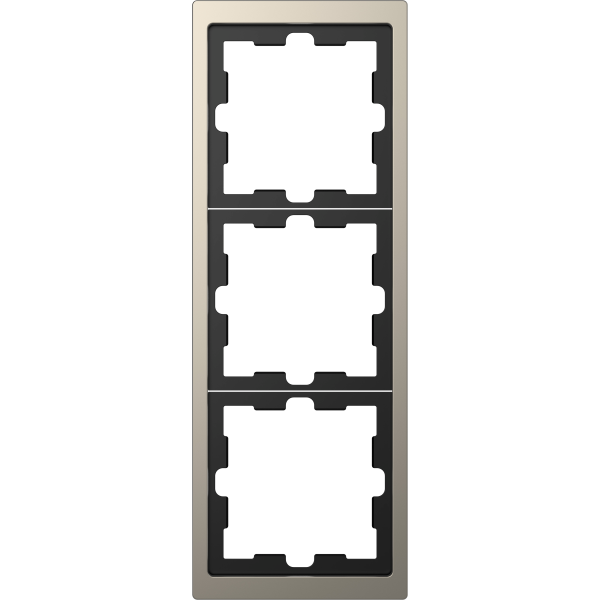 D-life - cadre de finition - métal - nickel - 3 postes