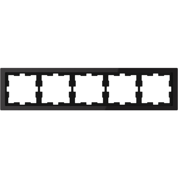 D-life - cadre de finition - verre - noir - 5 postes