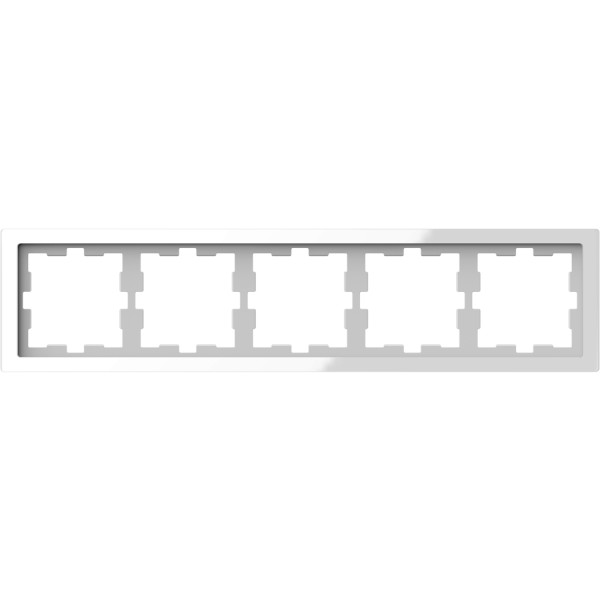 D-life - cadre de finition - verre - blanc - 5 postes