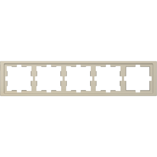 D-life - cadre de finition - blanc sable - 5 postes