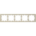 D-life - cadre de finition - blanc sable - 5 postes