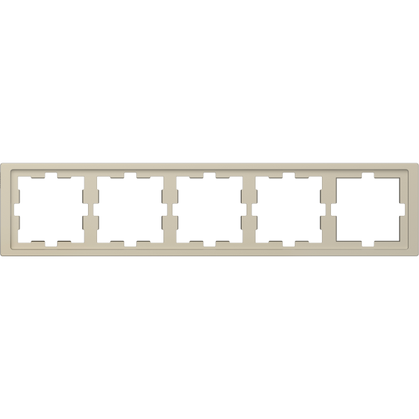 D-life - cadre de finition - blanc sable - 5 postes