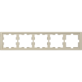 D-life - cadre de finition - blanc sable - 5 postes