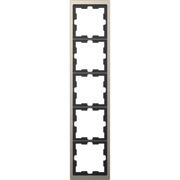 D-life - cadre de finition - métal - nickel - 5 postes