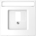 D-life - enjoliveur pour prise conn multimédia - porte-étiquette - blanc lotus